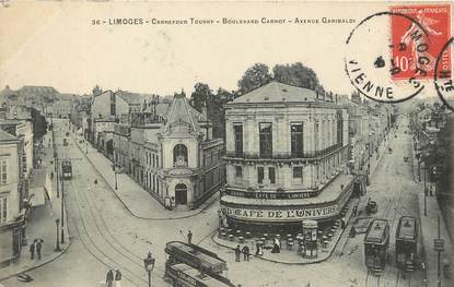 / CPA FRANCE 87 "Limoges, carrefour Tourny" / TRAMWAY