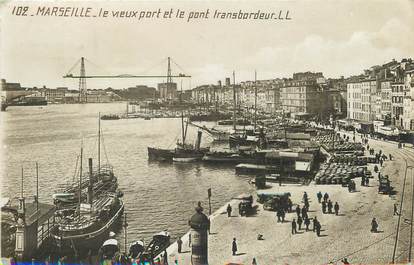 / CPSM FRANCE 13 "Marseille, le vieux port et le pont Transbordeur"