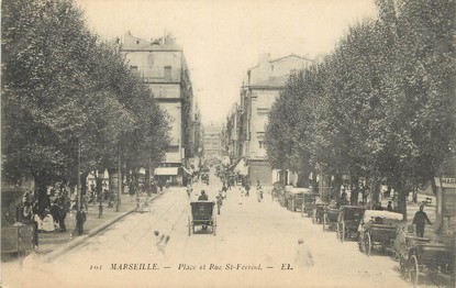 / CPA FRANCE 13 "Marseille, place et rue Saint Férréol"