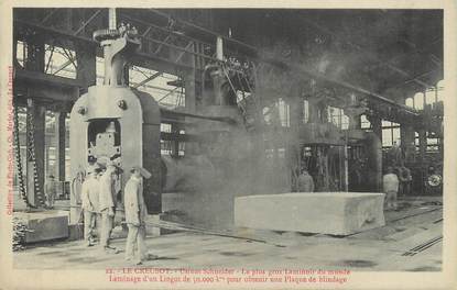 / CPA FRANCE 71 "Le Creusot, usines Schneider, le plus gros laminoir du monde "