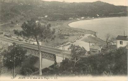 / CPA FRANCE 83 "Agay, l'anse de la plage"