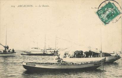 / CPA FRANCE 33 "Arcachon, le bassin" / BATEAU