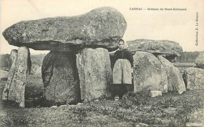 / CPA FRANCE 56 "Carnac, Dolmen de Mané Kerioned"