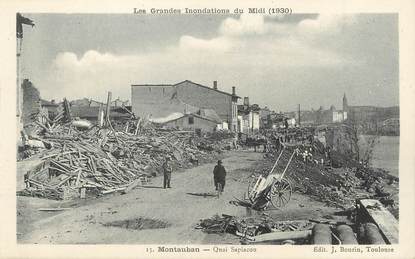 / CPA FRANCE 82 "Montauban, quai Sapiacou" /  INONDATIONS 