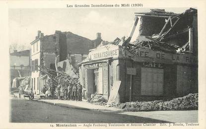 / CPA FRANCE 82 "Montauban, angle Faubourg Toulousain, et av Chamier" /  INONDATIONS 