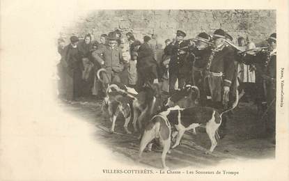 / CPA FRANCE 02 "Villers Cotterêts, la chasse" / CHIEN