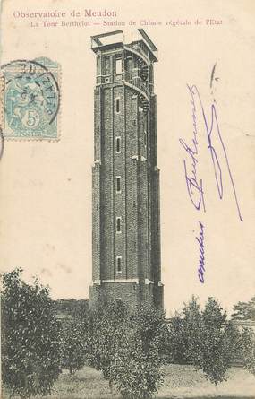 / CPA FRANCE 92 "Observatoire de Meudon, la tour Berthelot"