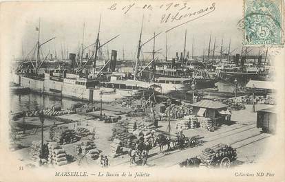 / CPA FRANCE 13 "Marseille, le bassin de la Joliette"