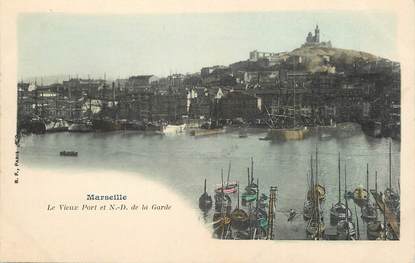 / CPA FRANCE 13 "Marseille, le vieux port et Notre Dame de la Garde "