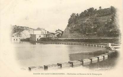 / CPA FRANCE 13 "Bassin de Saint Christophe, habitation et bureaux de la compagnie"