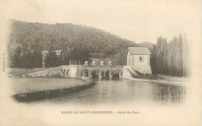 / CPA FRANCE 13 "Bassin de Saint Christophe, sortie des eaux"