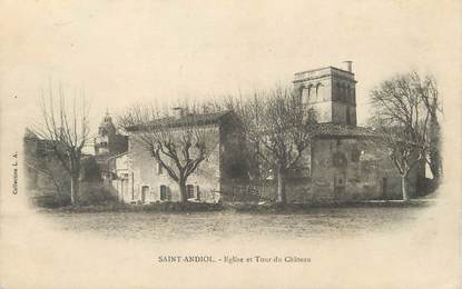 / CPA FRANCE 13 "Saint Andiol, église et tour du château"