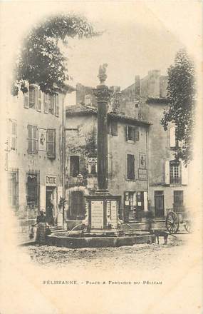 / CPA FRANCE 13 "Pelissanne, place et fontaine du Pélican"