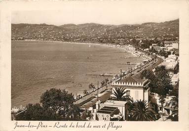 / CPSM FRANCE 06 "Juan les Pins, route du bord de mer et plage"