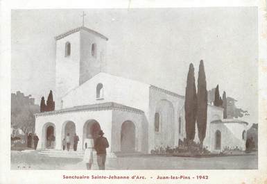 / CPSM FRANCE 06 "Juan les Pins, sanctuaire Sainte Jeanne d'Arc 1942"