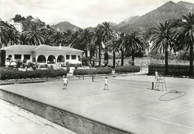 / CPSM FRANCE 06 "Menton, Lawn Tennis club, rue Albert 1er"