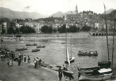 / CPSM FRANCE 06 "Menton, le port"