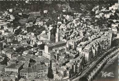 / CPSM FRANCE 06 "Menton, vue aérienne, la vieille ville"