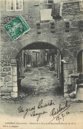 CPA FRANCE 43 "Langeac, rue de la Boucherie"