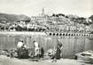 / CPSM FRANCE 06 "Menton, vue générale de la ville, le port et les pêcheurs"