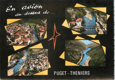 / CPSM FRANCE 06 "Puget Theniers, vue aérienne"