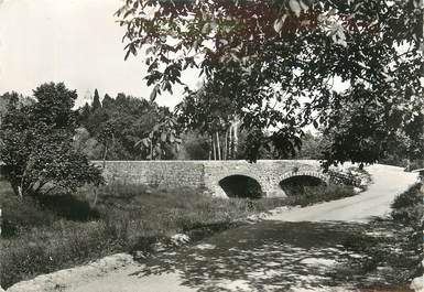 / CPSM FRANCE 06 "Roquefort les Pins, le vieux pont et l'église Notre Dame"