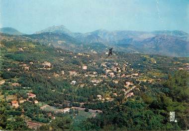 / CPSM FRANCE 06 "Sclos de Contes, vue générale avec la chaine des Alpes"