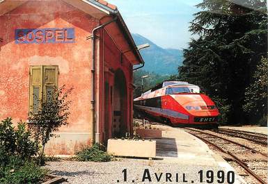 / CPSM FRANCE 06  "Sospel" / TGV