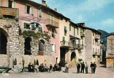 / CPSM FRANCE 06 " Sospel, maison Gallo Romaine, place Gallona"