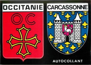 / CPSM FRANCE 11 "Carcassonne" / AUTOCOLLANT
