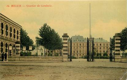 CPA FRANCE 77 "Melun, Quartier de cavalerie"