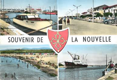 / CPSM FRANCE 11 "La Nouvelle, la plage et le port"