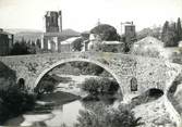 11 Aude / CPSM FRANCE 11 "Lagrasse, le pont vieux et l'Abbaye"