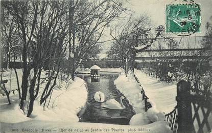 CPA FRANCE 38 "Grenoble sous la neige, au jardin des plantes"