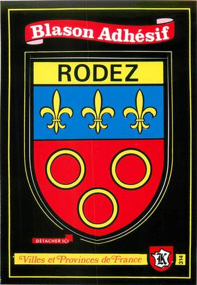 / CPSM FRANCE 12 "Rodez" / BLASON ADHESIF