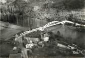 12 Aveyron / CPSM FRANCE 12 "Port d'Agres, le pont et l'hôtel du pont"