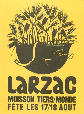 / CPSM FRANCE 12 "Larzac, moisson tiers monde"