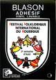 12 Aveyron / CPSM FRANCE 12 "Festival Folklorique International de Rouergue" / BLASON ADHESIF