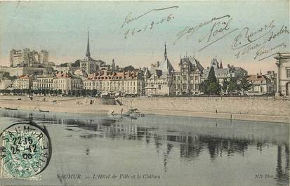 CPA FRANCE 49 "Saumur, Hotel de ville et le chateau"