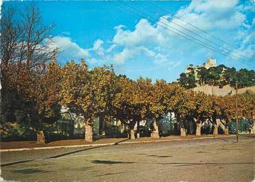 / CPSM FRANCE 13 "Boulbon, la place Gilles Léontin, le château féodal"