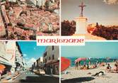 13 Bouch Du Rhone / CPSM FRANCE 13 "Marignane, le centre ville, le calvaire et la plage"