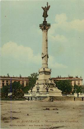 CPA FRANCE 33 "Bordeaux, monument des Girondins"