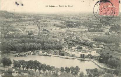 / CPA FRANCE 47 "Agen, bassin du canal"  / PRECURSEUR, avant 1900