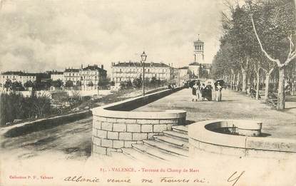 / CPA FRANCE 26 "Valence, terrasse du champ de Mars" / PRECURSEUR, avant 1900