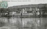 74 Haute Savoie / CPA FRANCE 74 "Evian les bains, établissement Thermal et Splendide Hôtel" / PRECURSEUR, avant 1900