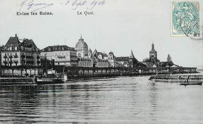/ CPA FRANCE 74 "Evian les bains, le quai" / PRECURSEUR, avant 1900