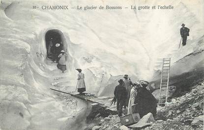 / CPA FRANCE 74 "Chamonix, le glacier de Bossons, la grotte" / PRECURSEUR, avant 1900