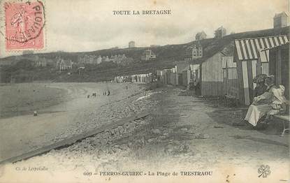 / CPA FRANCE 22 "Perros Guirec, la plage de Trestraou" / PRECURSEUR, avant 1900 
