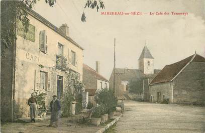 CPA FRANCE 21 "Mirebeau sur Bèze, le café des Tramways"