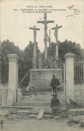 / CPA FRANCE 22 "Tréguier, le calvaire de Protestation" / PRECURSEUR, avant 1900 